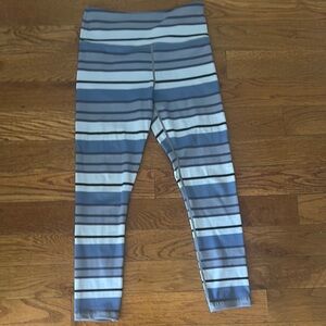 Striped Blue and White Leggings